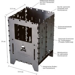 Bushcraft Essentials Bushbox XL Titanium - HOBO Kocher -Geschäft Im Freien bushcraft essentials bushbox xl titanium hobo kocher bce 037 2