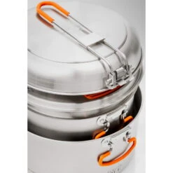 GSI Galcier Stainless Base Camper Medium Set - Kochset -Geschäft Im Freien gsi galcier stainless base camper medium set kochset 68183 5