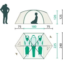 Jack Wolfskin Eclipse III - 3-Personen-Zelt -Geschäft Im Freien jack wolfskin eclipse iii 3 personen zelt jw 3008071 4181 os 4