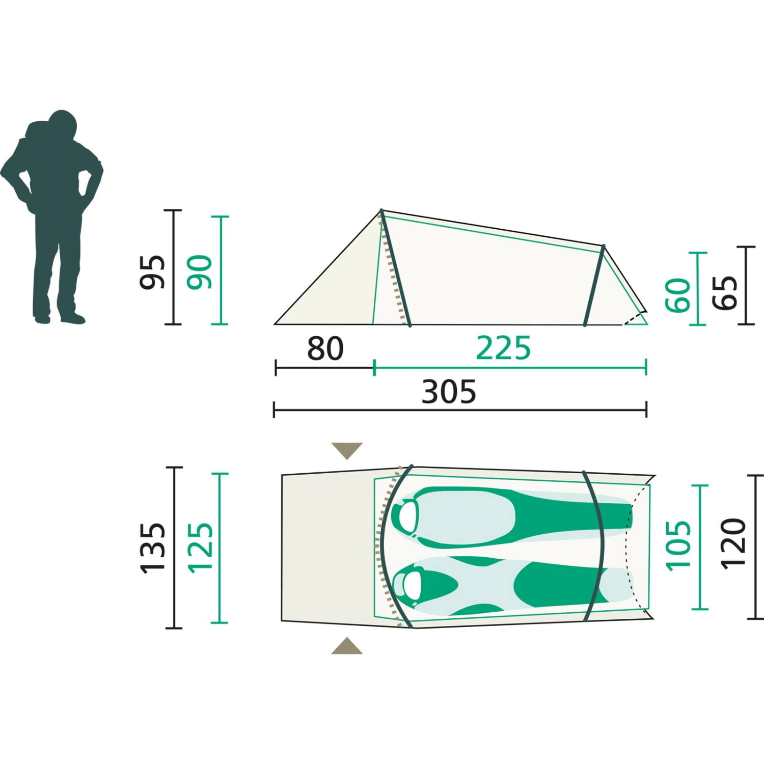 Jack Wolfskin Star Tunnel II - Zwei-Personen-Zelt 2 Jack Wolfskin Star Tunnel II - Zwei-Personen-Zelt – Bild 2