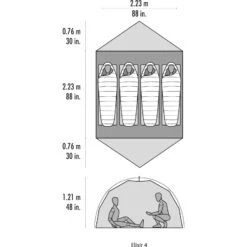 MSR Elixir 4 - Vier-Personen-Zelt -Geschäft Im Freien msr elixir 4 vier personen zelt cd 10333 4