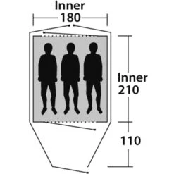Outwell Cloud 3 - Drei-Personen-Zelt -Geschäft Im Freien outwell cloud 3 drei personen zelt green grey rl 150175 2