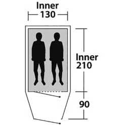 Outwell Earth 2 - Zwei-Personen-Tunnel-Zelt -Geschäft Im Freien outwell earth 2 zwei personen tunnel zelt green grey rl 150170 2