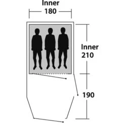 Outwell Earth 3 - Drei-Personen-Tunnel-Zelt -Geschäft Im Freien outwell earth 3 drei personen tunnel zelt green grey rl 150171 2
