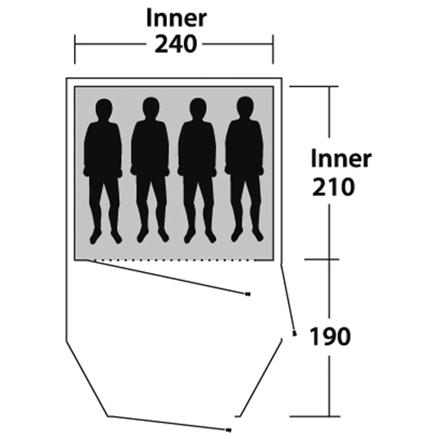 Outwell Earth 4 - Vier-Personen-Tunnel-Zelt 3 Outwell Earth 4 - Vier-Personen-Tunnel-Zelt – Bild 3