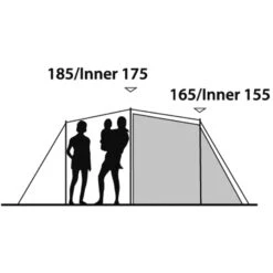 Outwell Earth 5 - Fünf-Personen-Tunnel-Zelt -Geschäft Im Freien outwell earth 5 fuenf personen tunnel zelt green grey rl 150173 2