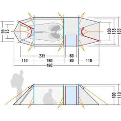 Tatonka Alaska 2.235 PU - Zwei-Personen-Zelt -Geschäft Im Freien tatonka alaska 2 235 pu zwei personen zelt tat 2455 208 13