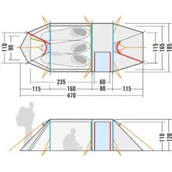 Tatonka Alaska 3.235 PU - Drei-Personen-Zelt -Geschäft Im Freien tatonka alaska 3 235 pu drei personen zelt light olive tat 2457 333 3