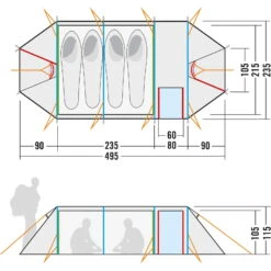 Tatonka Alaska 4 PU - Familien-Zelt -Geschäft Im Freien tatonka alaska 4 pu familien zelt tat 2459 208 12