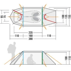 Tatonka Arctis 2.235 PU - Zwei-Personen-Zelt -Geschäft Im Freien tatonka arctis 2 235 pu zwei personen zelt tat 2451 208 5