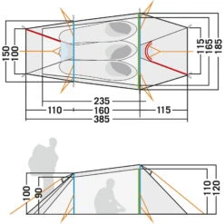 Tatonka Gargia 3 - Drei-Personen-Zelt -Geschäft Im Freien tatonka gargia 3 drei personen zelt stone grey olive tat 2604 332 2