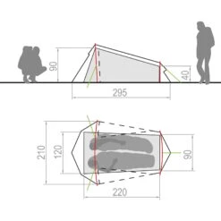 VAUDE Arco 1-2P - Tunnelzelt -Geschäft Im Freien vaude arco 1 2p tunnelzelt 12257 4590 6