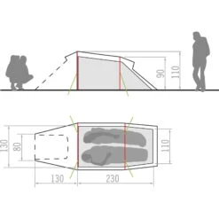 VAUDE Arco 2P - Zwei-Personen-Tunnelzelt -Geschäft Im Freien vaude arco 2p zwei personen tunnelzelt 11496 4590 9