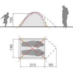 VAUDE Campo Compact 2P - 2-Personen-Zelt -Geschäft Im Freien vaude campo compact 2p 2 personen zelt vau 14219 1700 5