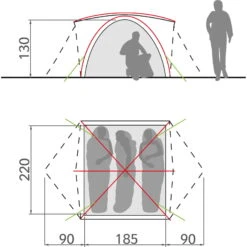 VAUDE Campo Grande 3-4P - Zelt -Geschäft Im Freien vaude campo grande 3 4p zelt vau 14225 1700 5