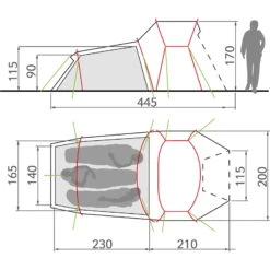 VAUDE Chapel L XT 3P - 3-Seasons Zelt -Geschäft Im Freien vaude chapel l xt 3p vau 12823 4510 5