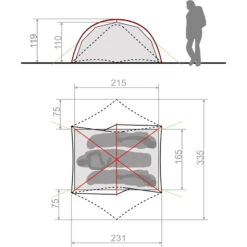 VAUDE Space Seamless 2-3P - Zelt -Geschäft Im Freien vaude space seamless 2 3p zelt cress green vau 14424 1820 3