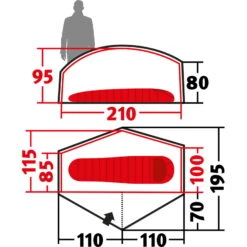 Wechsel Bella Zero-G Line - 1,5-Personen-Zelt -Geschäft Im Freien wechsel bella zero g line 1 5 personen zelt green wec 231055 2